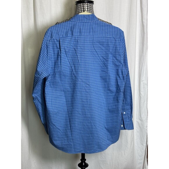 L.L. Bean Button Down Shirt Size S Reg Wrinkle Resistant Blue Check 100% Cotton - Picture 2 of 7